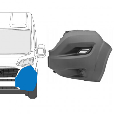 Esquina del parachoques delantero para Fiat Ducato 2014-2018 / Izquierda 9340