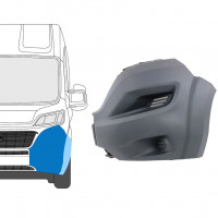 Esquina del parachoques delantero con moldura lateral para Fiat Ducato 2014-2018 / Izquierda 9042