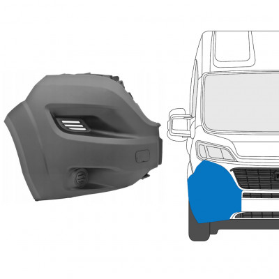 Esquina del parachoques delantero para Fiat Ducato 2014-2018 / Derecho 9339