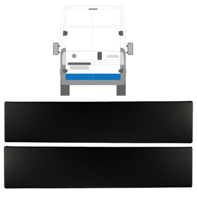 Moldura lateral puerta trasera para Fiat Ducato 2018- / Izquierda+Derecha / Conjunto 9834