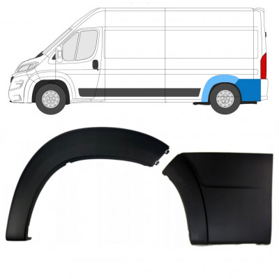 FIAT DUCATO 2018- TRASERO MOLDURA LATERAL / KIT / IZQUIERDA