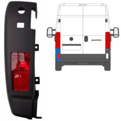 Esquina del parachoques trasero con lámpara para Peugeot Boxer 2018- / Izquierda / Conjunto 13243