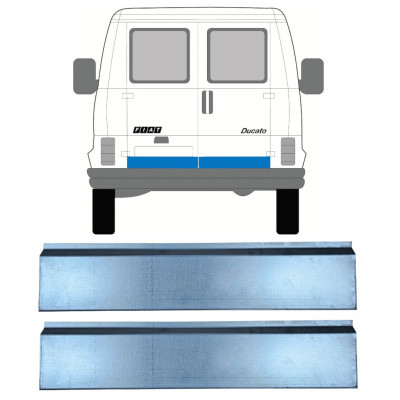 Panel de reparación puerta trasera para Fiat Ducato / C25 / J5 1981-1994 / Izquierda = Derecha (simétrico) / Conjunto 9858