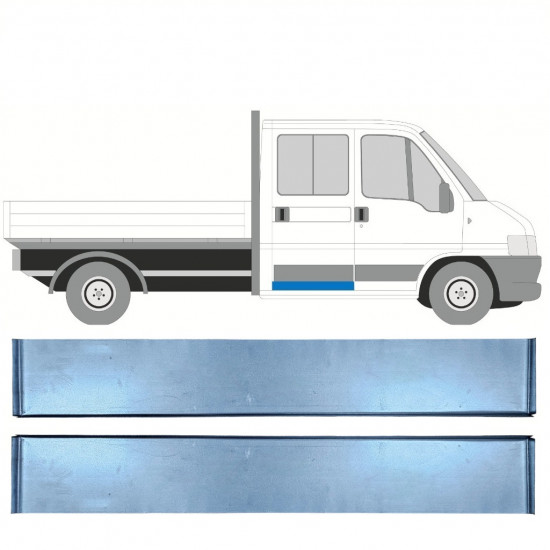 Panel de reparación puerta trasera para Fiat Ducato Boxer Relay Jumper 1994-2006 / Izquierda+Derecha / Dabina doble / Conjunto 10501