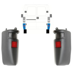 Esquina parachoques trasero para Peugeot Boxer 1994-2002 / Izquierda+Derecha / Conjunto 14113