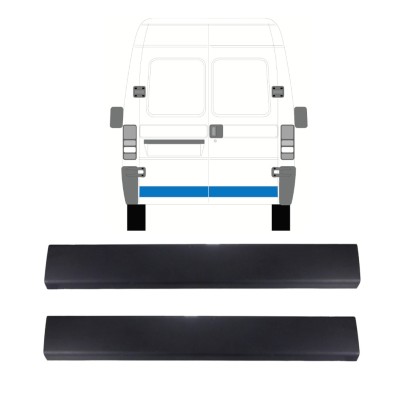 Moldura lateral puerta trasera para Fiat Ducato 1994-2002 / Izquierda+Derecha / Conjunto 9856