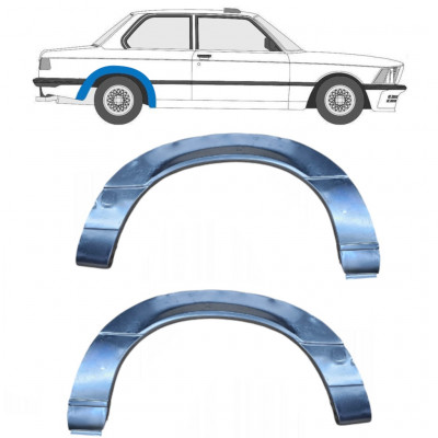 Panel de reparación guardabarros trasero para BMW 3 E21 1975-1984 / Izquierda+Derecha / Conjunto 6411