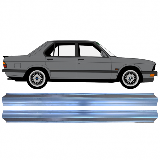 BMW 5 E28 1981-1987 PANEL DE REPARACIÓN DEL UMBRAL / DERECHA = IZQUIERDA / KIT