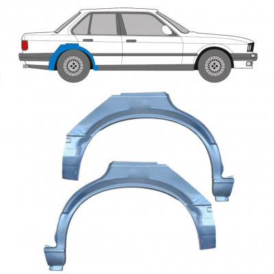 Panel de reparación guardabarros trasero para BMW 3 E30 1982-1987 / Izquierda+Derecha / Conjunto 6391