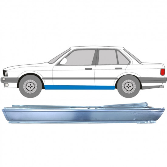 BMW 3 E30 1982-1994 4-PUERTAS COMPLETO PANEL DE REPARACIÓN DEL UMBRAL / IZQUIERDA