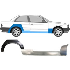 Panel de reparación del umbral + guardabarros delantero + guardabarros trasero para BMW 3 E30 1982-1987 / Derecho / Conjunto 11508