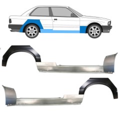 Panel de reparación del umbral + guardabarros delantero + guardabarros trasero para BMW 3 E30 1982-1987 / Conjunto 11510