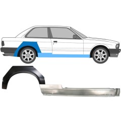 Umbral completo + Panel de reparación guardabarros trasero para BMW 3 E30 1982-1987 / Derecho / Conjunto 11234