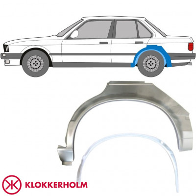 Panel de reparación guardabarros trasero interna + externa para BMW 3 E30 1982-1987 / Izquierda / Conjunto 10858