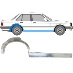 Umbral completo + Panel de reparación guardabarros trasero para BMW 3 E30 1982-1987 / Derecho / Conjunto 11237