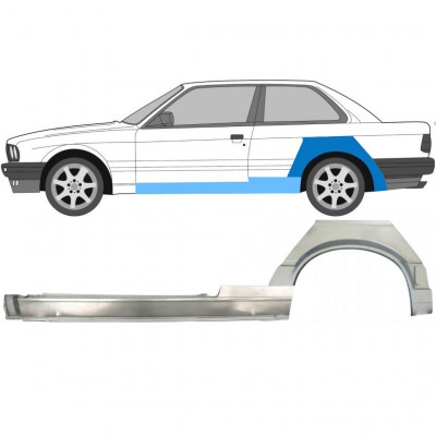 Panel de reparación del umbral + guardabarros trasero para BMW 3 E30 1987-1994 / Izquierda 11506