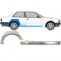 Panel de reparación del umbral + guardabarros trasero para BMW 3 E30 1987-1994 / Derecho / Conjunto 11505