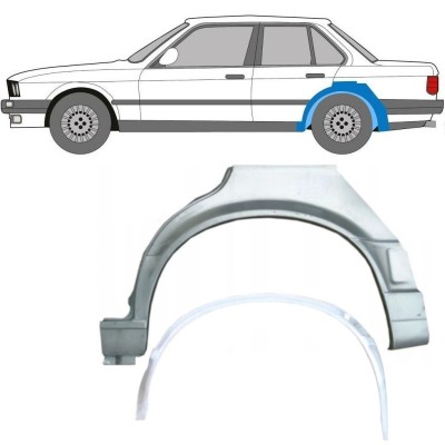 Panel de reparación guardabarros trasero interna + externa para BMW 3 E30 1987-1994 / Izquierda / Conjunto 10861