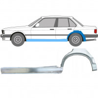 Panel de reparación del umbral + guardabarros trasero para BMW 3 E30 1987-1994 / Izquierda / Conjunto 11241