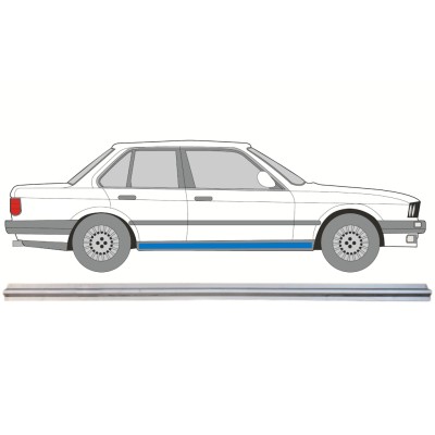 Panel de reparación del umbral interno para BMW 3 E30 1982-1994 / Izquierda = Derecha (simétrico) 15109