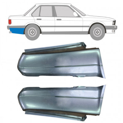 Panel de reparación guardabarros trasero para BMW 3 E30 1982-1987 / Izquierda+Derecha / Conjunto 6386