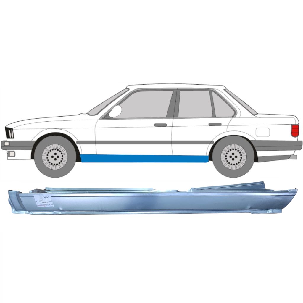 BMW 3 E30 1982-1994 4-PUERTAS COMPLETO PANEL DE REPARACIÓN DEL UMBRAL / IZQUIERDA