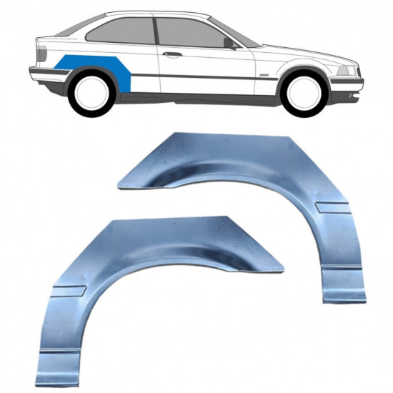 Panel de reparación guardabarros trasero para BMW 3 E36 / Izquierda+Derecha / COMPACT / Conjunto 5500