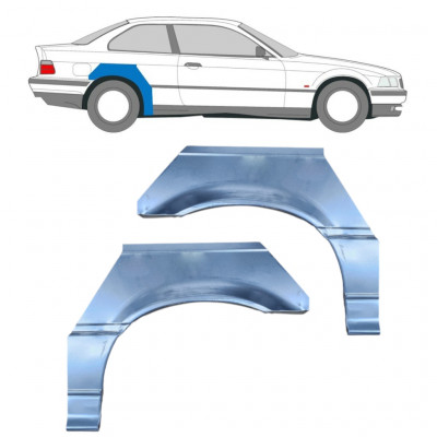 Panel de reparación guardabarros trasero para BMW E36 3 Cabrio 1990-2000 / Izquierda+Derecha / COUPE / Conjunto 6392