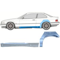 Umbral completo + Panel de reparación guardabarros trasero para BMW 3 E36 1990-2000 / Izquierda / COUPE / Conjunto 17024