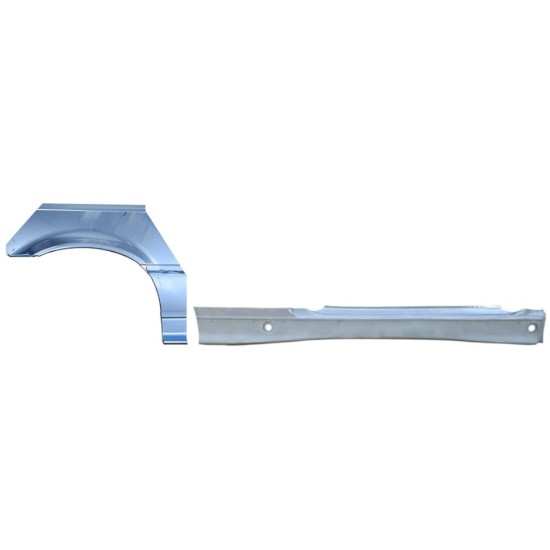 Umbral completo + Panel de reparación guardabarros trasero para BMW 3 E36 1990-2000 / Derecho / COUPE / Conjunto 17023