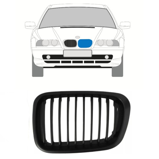 Parrilla para BMW 3 E46 1998-2006 / Izquierda 16302
