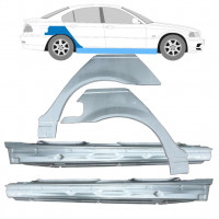 Panel de reparación del umbral + guardabarros trasero para BMW E46 3 1998-2005 / Conjunto 11260