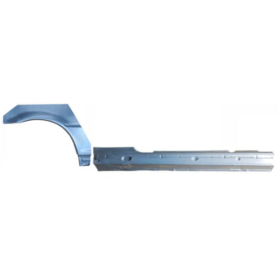 Umbral completo + Panel de reparación guardabarros trasero para BMW 3 E46 1998-2006 / Derecho / COUPE / Conjunto 17059