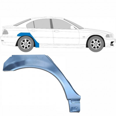 Panel de reparación pequeño para guardabarros trasero para BMW E46 3 1998-2005 / Derecho 6202