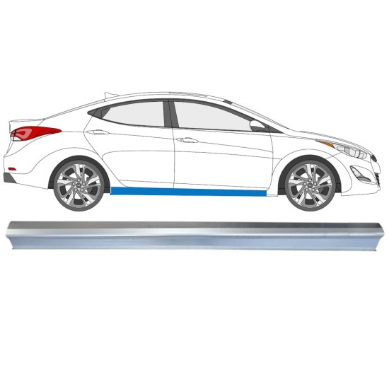 Panel de reparación del umbral para Hyundai Elantra 2010-2015 / Derecho 14933