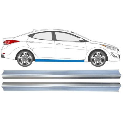 Panel de reparación del umbral para Hyundai Elantra 2010-2015 / Izquierda+Derecha / Conjunto 14936
