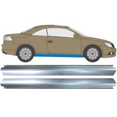 Panel de reparación del umbral para Volkswagen Eos 2006- / Izquierda+Derecha / Conjunto 10558