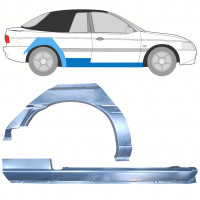 Panel de reparación del umbral + guardabarros trasero para Ford Escort 1990-2000  CABRIO / Derecho / Conjunto 12589