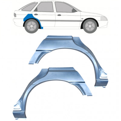 Panel de reparación guardabarros trasero para Ford Escort 1995-2000 / Izquierda+Derecha / Conjunto 9776