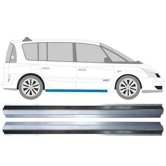 Panel de reparación umbral parte inferior para Renault Espace 2002-2015 / Izquierda+Derecha / Conjunto 14987
