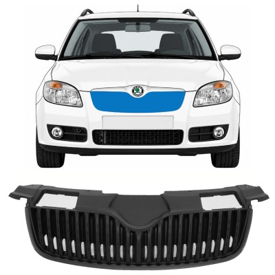 Parrilla negra para Skoda Fabia II 2007-2010 7524