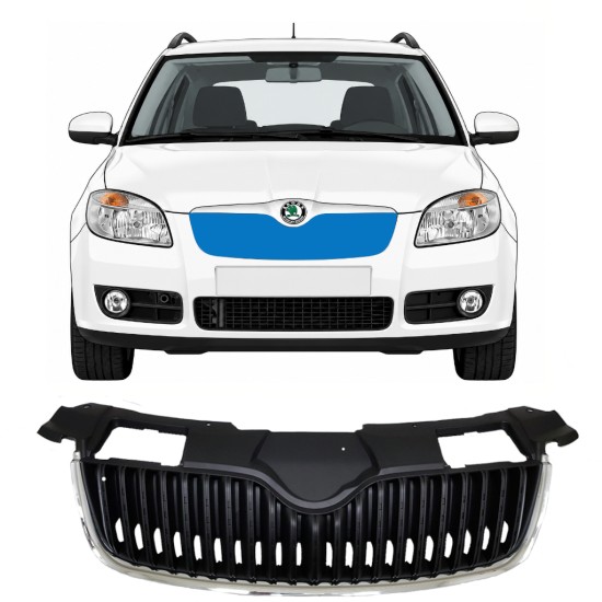 Parrilla para Skoda Fabia II 2007-2010 7523