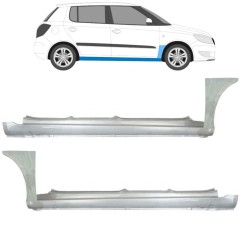 Umbral completo + Panel de reparación guardabarros delantero para Skoda Fabia II 2007-2015 / Conjunto 11172