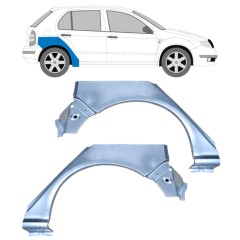 Panel de reparación guardabarros trasero para Skoda Fabia I 1999-2007 / Izquierda+Derecha / Conjunto 10444