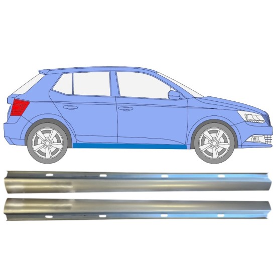 Panel de reparación umbral parte inferior para Skoda Fabia 2014- / Izquierda+Derecha / Conjunto 14817 Panel de reparación umbral parte inferior para Skoda Fabia 2014- / Izquierda+Derecha / Conjunto 14817