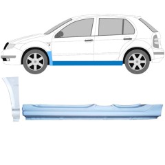 Umbral completo + Panel de reparación guardabarros delantero para Skoda Fabia I 1999-2007 / Izquierda / Conjunto 11168