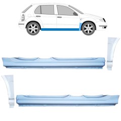 Umbral completo + Panel de reparación guardabarros delantero para Skoda Fabia I 1999-2007 / Conjunto 11169