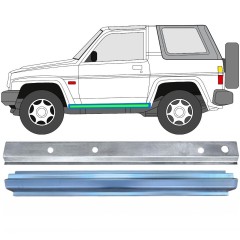 Panel de reparación del umbral interior y exterior para Daihatsu Feroza Rocky Fourtrak 1984-1993 / Izquierda / Conjunto 17014