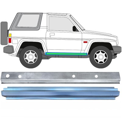 Panel de reparación del umbral interior y exterior para Daihatsu Feroza Rocky Fourtrak 1984-1993 / Derecho / Conjunto 17013