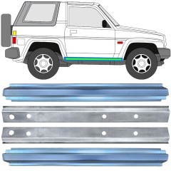 Panel de reparación del umbral interior y exterior para Daihatsu Feroza Rocky Fourtrak 1984-1993 / Izquierda+Derecha / Conjunto 17015